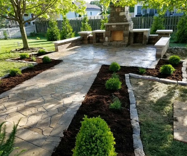 full service landscaping services including paver patios, walkways, seat walls, fireplaces, retaining walls, and more springfield il